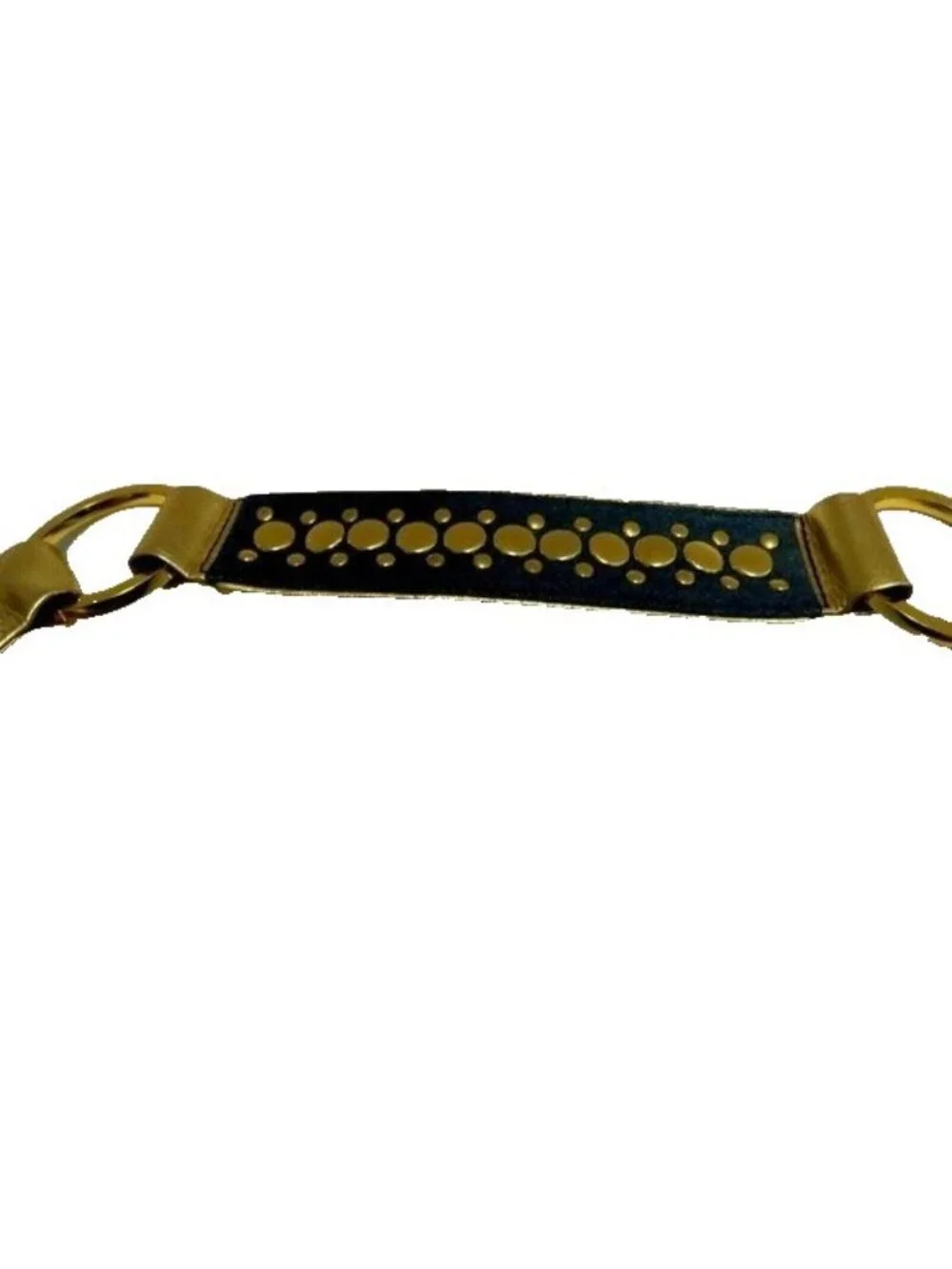 Junior Drake Hobo Sling Purse Bag Studded Denim  Urban Gold Splash Paint